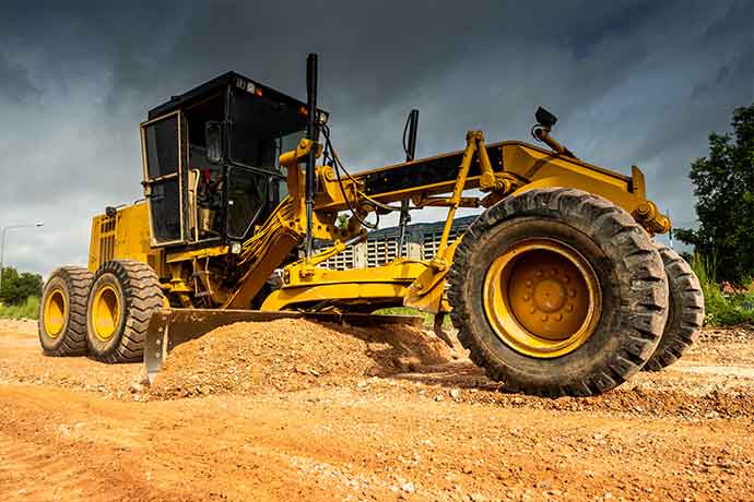 Motor grader untuk pekerjaan perataan jalan