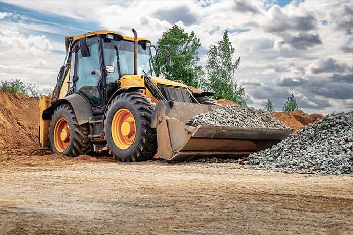 Wheel loader untuk area kerja berat