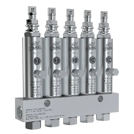 DropsA DL-1 injector manifold untuk Single Line Unit Injector Lubrication System